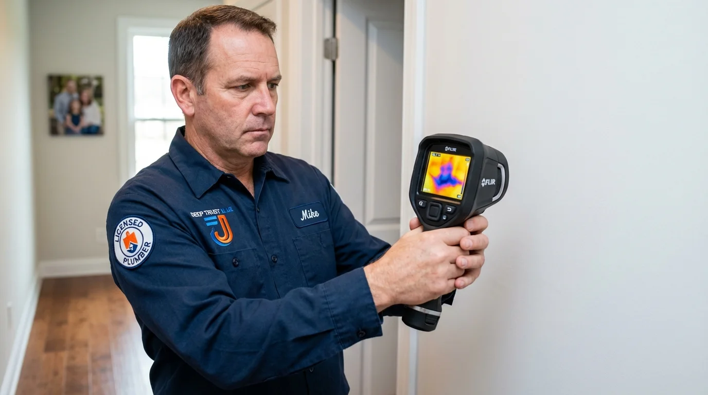 Thermal imaging leak detection by Johns Plumbing LLC in Clarendon